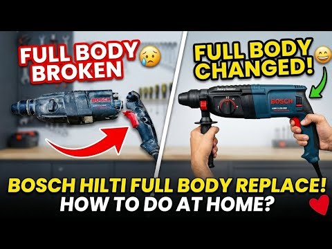 How to Replace Bosch Rotary Hammer Drill Body at Home | Broken Body Restoration