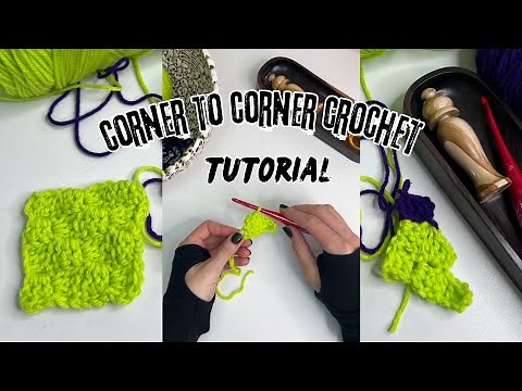 How to Crochet Corner to Corner | C2C Increase, Decrease and Color Change