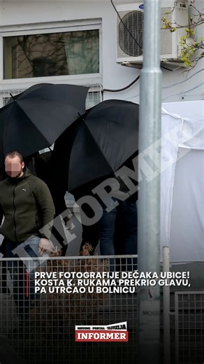 Prve fotografije Koste! Maloletni ubica rukama prekrio glavu, pa utrčao u bolnicu!