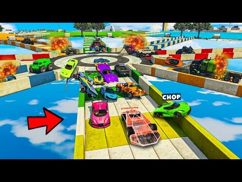 GTA 5 CHOP AND FROSTY COMPLETE THE AQUA FACE TO FACE CHALLENGE