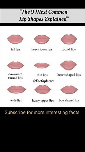 The 9 Most Common Lip Shapes Explained 💄#mixtape