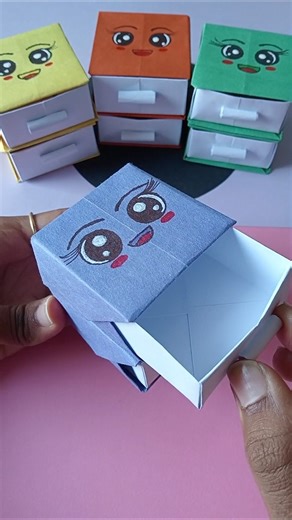 DIY Mini Paper Drawers!🌈✨#shorts #craft #papercraft #kawaii #cute #origami