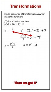 Determine A Sequence Of Transformations #mathmethods #maths #vce