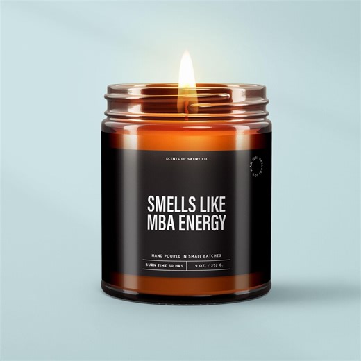 Graduation Candles ~ Smells Like MBA Energy ~ Masters Degree Gift, MBA Graduation Gift For Him, Business School Gift, Soy Wax Candle | SS405 - Etsy.de