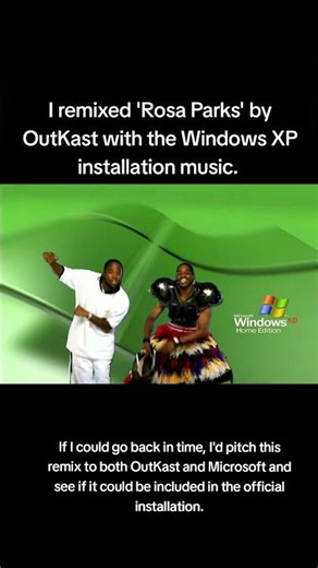 I remixed OutKast's 'Rosa Parks' with the Windows XP installation music. #windowsxp #xp #remix #fyp