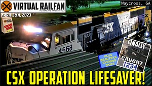 CSX 4568 Operation Lifesaver! NS 1234, Chattanooga Speedsters, Bee Line in Elkhart & Way More 4/3&4/23 Plus, Train goes into Emergency, Riding the Shove in Decatur, Meets & Races and much more! | Virtual Railfan