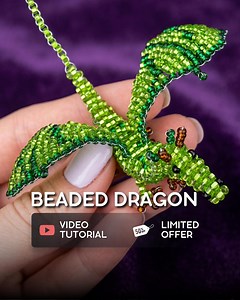 Beaded Dragon Video Tutorial - Dragon Beading Video • Beaded Dragon • Seed Bead • Beadwork • Beading Patterns - Etsy