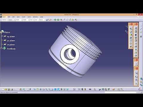 Catia Tutorial\\ How to create Radial Engine Assembly\\ Piston Part_2