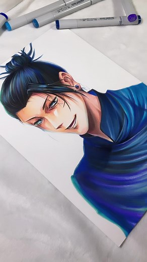 geto suguru #geto #getosuguru #jujutsukaisen #anime #copic #drawing #draw #夏油傑