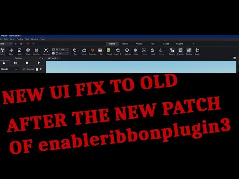 Roblox how to change NEW UI back to the OLD UI, AFTER THE PATCH OF enableribbonplugin3 UNPATCHED.