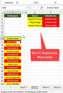 251K views · 2.6K reactions | Excel Amazing Trick to Separate Values in Seconds #exceltricks #exceltips | Mukul Jain | Facebook