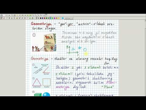 Geometriya fanining predmeti va vazifalari. Geometriya 7-sinf. 1-dars