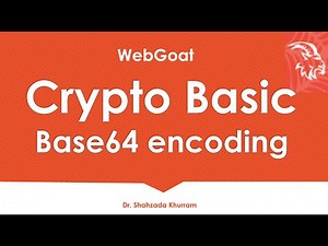 Crypto Basic | Base64 encoding | WebGoat
