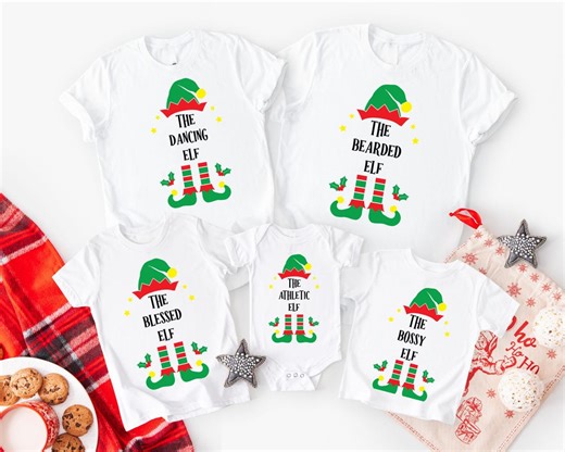 Custom the Elf Shirt, Custom Elf Shirt, Christmas Family Matching, Funny Christmas Shirt, Christmas Elf Shirts,christmas Family Matching Tee - Etsy