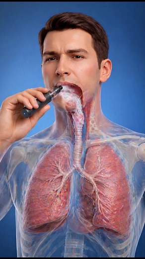 What Vaping Actually Does to Your Lungs 🫁 #HumanAnatomy3D #VapingAwareness #LungHealth #3DAnimation #MedicalFactss