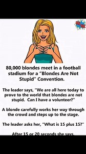 Funny - 80,000 blondes meet in a football stadium for a “Blondes Are Not Stupid” Convention.......See the continuation in the first comment I laugh 👇👇 | OurTime