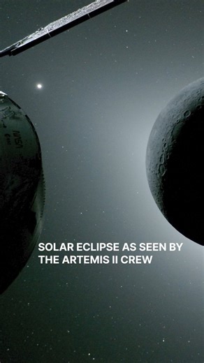 Seeing a solar eclipse from space is next level 🌑✨This stitched view from Orion’s solar array cameras developed by Redwire, is unreal.