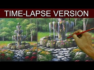 Time-Lapse Version | The Old Fountain | Acrylic Painting by JM Lisondra