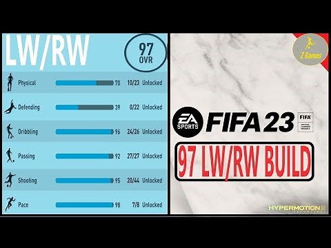 Best 97 Overall Left or Right Winger (LW RW) Build for FIFA 23 Career Mode - Maximum Potential