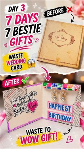 Easy & Cute DIY Bestie Gift Ideas😱 Handmade Earring Card from Waste Material #shorts #diy #craft
