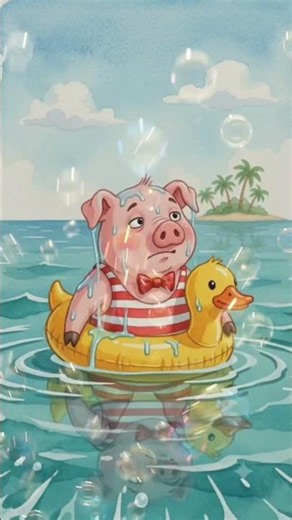 One Giant Wave Started Mr. Pig’s Biggest Adventure! 🌊🐷 #shorts