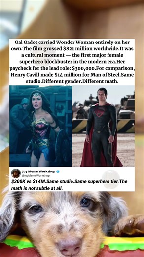 Gal Gadot vs Henry Cavill: The harsh Hollywood pay gap #movies #memes #funny