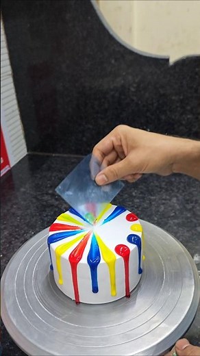 Perfect Multiple Mix Colour Cake Design #trending #shortsvideo #cake #birthdaycake #newstyle #yt