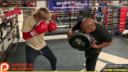 🚨Nikita Ababiy DAZN's middleweight 🥊 out of Big Bay Jarrell Miller gym working target pad