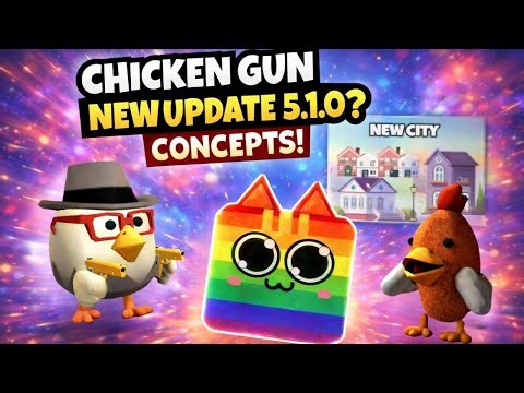 CHICKEN GUN NEW UPDATE 5. 1.0 🔥 Concepts Revelados! Gato Arco Íris, Novos Mapas e Armas