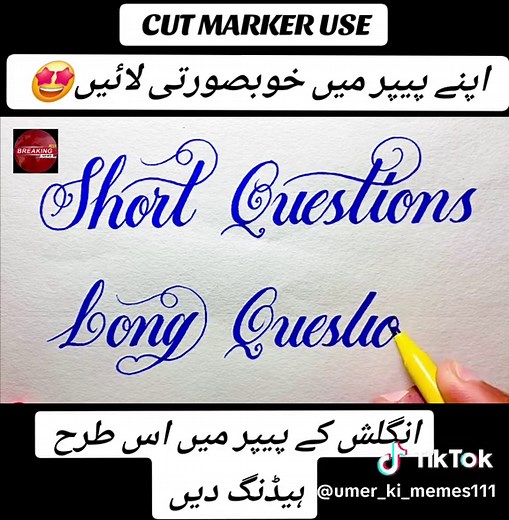 Improving English Handwriting on Paper | Using Cut Marker Tips