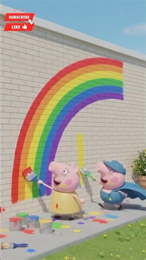 Peppa Pig Adventures 🌈 | Fun & Learning for Kids! #Peppa #shortsfeed #shorts
