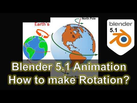 Blender 5.1 Tutorial: Rotate Any 3D Object Easily | X Y Z Rotation Animation