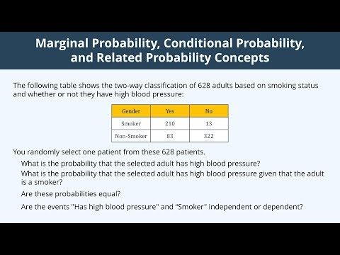 Marginal Probability, Conditional Probability, and Related Probability Concepts - 6