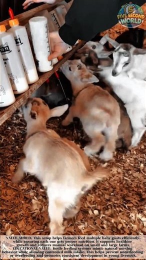Smart Bottle Feeding System for Baby Goats on Modern Farms! #shorts