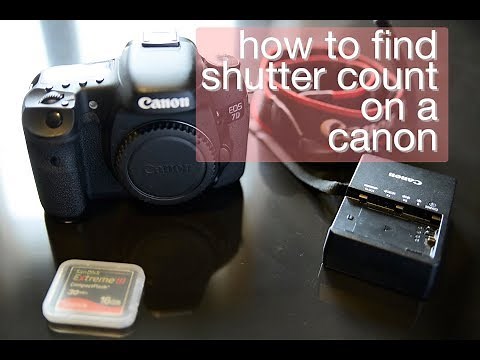 HOW to find shutter count on canon.