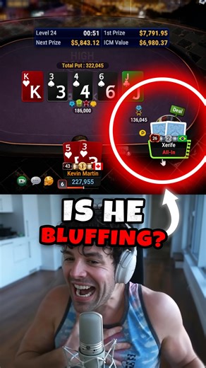 Kevin Martin on Instagram: "Can I call to win the tournament? Just a tiny pair of 3’s but something is telling me I have the best hand. I love this game 🙂"