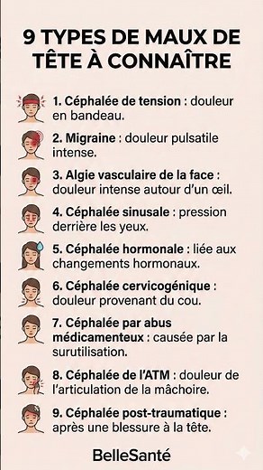 9 Types de Maux de Tête à Connaître - Guide Complet pour Votre Santé.