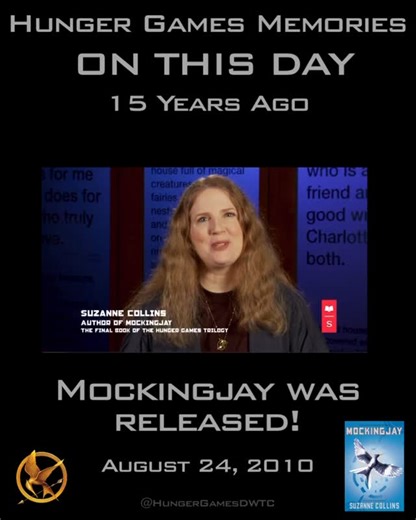 Down With The Capitol | Hunger Games News & Updates | Today as we continue to celebrate 15 years of Mockingjay, I wanted to share this video of Suzanne Collins reading from the first chapter of... | Instagram