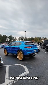 Blue chrome wrapped Alfa Romeo on 30” @rucciforged wheels #whoispingpong #alfaromeo #rucciforged | Whoispingpong