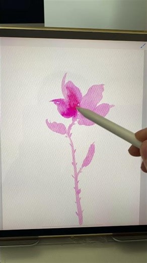 【iPad画画】Procreate iPad Drawing ✍️ WATERCOLOR FLOWER #art #flowers #painting