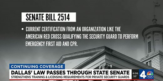 ‘Dallas’ Law’ that would strengthen requirements for private security guards passes TN Senate