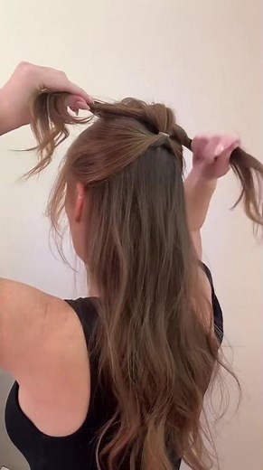 How to hairstyle: the illusion of a French braided ponytail #shorts
