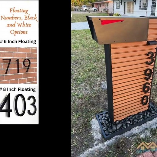 SlatWall Mailbox-Norx Composite with Frame Top-Mount Mailbox