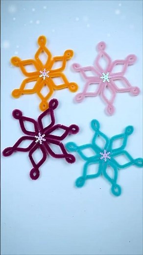Pipe cleaner crafts - Pipe Cleaner Snowflake Step-by-Step | Winter Decoration DIY❄🎄