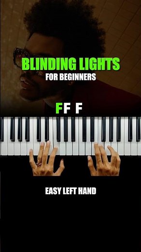 Blinding Lights (Easy Left Hand) Piano Tutorial