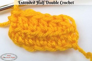EXTENDED Half Double Crochet Stitch - Easy Tutorial for EHDC