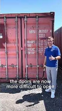 How to close & open difficult to close/open shipping container doors - Thank you to USA Containers
