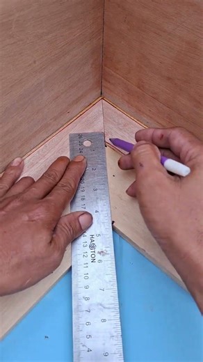 90° Corner cutting hack every woodworker should know #woodworking #carpenter #creative #project #fyp