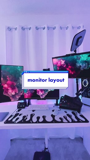 🖥 #triplemonitor #setuptourgaming #monitorlayout #gamingmonitor #gamingdesk #streamingsetup