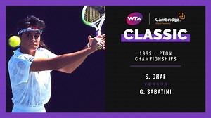 38K views · 938 reactions |  Enjoy the classic match between Stefanie Graf and Gabriela Sabatini at the 1992 Lipton Championships.  Presented by Cambridge Global Payments. | WTA | Facebook